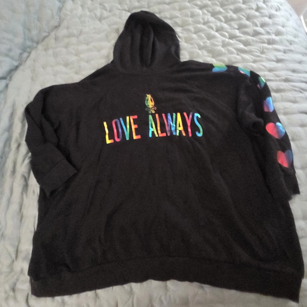Torrid Trolls "Love Always" Zip Up Hoodie ❤️🧡💚💙💜 - Picture 7 of 7